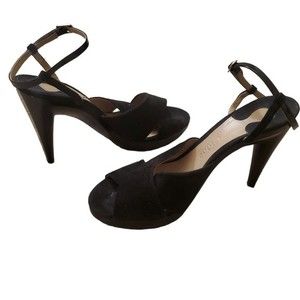 Chloe Open Toe Leather Heels- 39